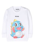 Moschino Kids sweat en coton à imprimé graphique - Blanc - thumbnail