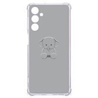 Samsung Galaxy M54 Stevig Bumper Hoesje Grijs Baby Olifant - thumbnail