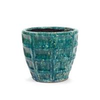 Serax Bloempot Sierpot Turquoise-Blauw D 22 cm H 19 cm