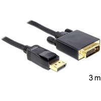 Delock 82592 DisplayPort-kabel DisplayPort / DVI Adapterkabel DisplayPort-stekker, DVI-D 24+1-polige stekker 3.00 m Zwart - thumbnail