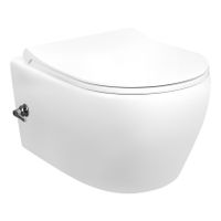 Wandcloset Aloni | Rimless | Met bidet | Warm/Koud water | Excl.Toiletzitting | Keramiek | Wit glans