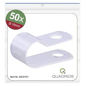 Quadrios 22CA151 Bevestigingsklem Schroefbaar 22CA151 Bundel-Ø (bereik) 19 mm (max) Naturel 1 set(s)