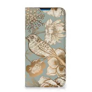 Smart Cover voor iPhone 14 Pro Max Vintage Bird Flowers