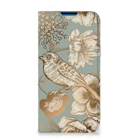 Smart Cover voor iPhone 14 Pro Max Vintage Bird Flowers - thumbnail