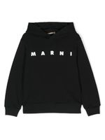 Marni Kids hoodie à logo imprimé - Noir