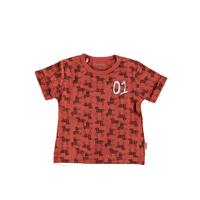 B.E.S.S T-shirt met dierenprint bruin