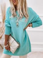 Crew Neck Plain Casual Dress