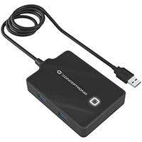 Conceptronic USB-hub 4-poorts 3.0/4x3.0/met voeding/zwart.