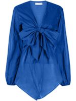 Faithfull the Brand robe courte Mantra à col v profond - Bleu