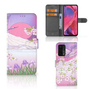 OPPO A54 5G | A74 5G | A93 5G Telefoonhoesje met Pasjes Bird Flying