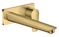 Hansgrohe Talis E inbouw wastafelkraan afbouwdeel met 22.5cm uitloop afbouwdeel goud gepolijst - thumbnail