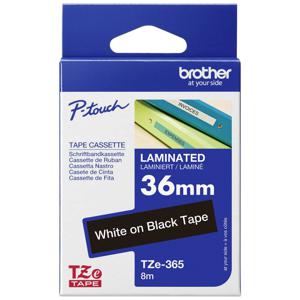 Brother TZe-365 Labeltape Tapekleur: Zwart Tekstkleur: Wit 36 mm 8 m