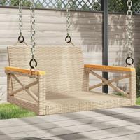 Schommelbank 63x62x40 cm poly rattan beige