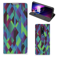 OnePlus 8 Stand Case Abstract Green Blue - thumbnail