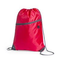 Sport gymtas/rugtas/draagtas rood met rijgkoord 34 x 44 cm van polyester