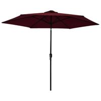 vidaXL Parasol met metalen paal 300 cm bordeauxrood