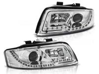 Tuning-Tec Koplampen met parkeerlicht voor Audi A4 10 00-10 04 LED TUBE LIGHTS CHROOM