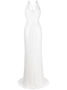 Jenny Packham robe Vilde à ornements de sequins - Blanc