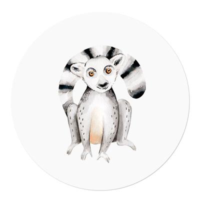 Muurcirkel Afrikaanse Dieren Maki 40 Aluminium Ophangsysteem