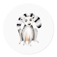 Muurcirkel Afrikaanse Dieren Maki 40 Aluminium Ophangsysteem