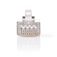 Nedis RJ45-Connector | Male | Stranded STP CAT6 | Recht | Verguld | 10 Stuks | PVC | Transparant | Doos - CCGB89307ME - thumbnail