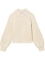 Proenza Schouler White Label pull crop en maille nervurée - Tons neutres