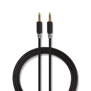 Stereo audiokabel | 3,5 mm male - 3,5 mm male | 10 m | Antraciet