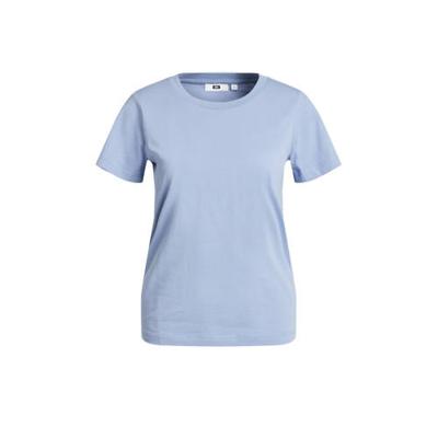 WE Fashion T-shirt van biologisch katoen lichtblauw