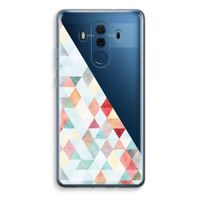 Gekleurde driehoekjes pastel: Huawei Mate 10 Pro Transparant Hoesje - thumbnail