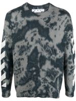 Off-White pull Diag à motif tie-dye - Gris - thumbnail