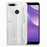 Huawei Y6 (2018) Bumper Hoesje White Wood