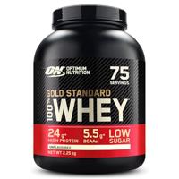 Optimum Nutrition Gold Standard 100% Whey Spieropbouw en Herstel, Proteïnepoeder met Lichaamseigen Glutamine en BCAA Aminozuren, Zonder Toegevoegde Smaak, 75 Porties, 2.25 kg