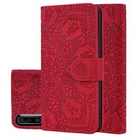 Mandala Series Samsung Galaxy A50 Wallet Case - Rood