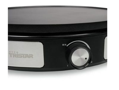 Tristar BP-2639 Crêpe maker Anti-aanbaklaag, Controlelampje Zwart, Zilver
