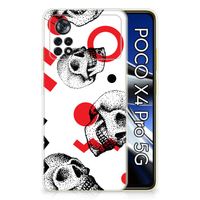 Silicone Back Case Xiaomi Poco X4 Pro 5G Skull Red - thumbnail