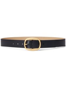 Polo Ralph Lauren ceinture en cuir à boucle gravée - Noir