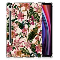 Samsung Galaxy Tab S9 Siliconen Hoesje Flowers - thumbnail