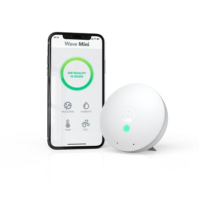 Airthings Wave Mini multisensor voor slimme woning Draadloos Bluetooth