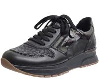 Rieker N7401-00 Dames Sneakers Zwart, Zwart, 36.5 EU