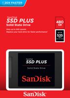 SanDisk SSD PLUS 480 GB SSD harde schijf (2.5 inch) SATA 6 Gb/s Retail SDSSDA-480G-G26 - thumbnail