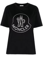 Moncler t-shirt à logo brodé - Noir