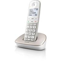 Philips XL4901S/23 - Draadloze vaste telefoon, 1,9 inch scherm, geïntegreerde luidspreker, handsfree, beller ID, toetsenbord met achtergrondverlichting, directe keuze - wit (compatibel: ES, IT)