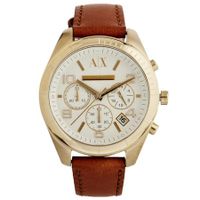 Horlogeband Armani Exchange AX5505 Leder Cognac 18mm