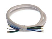 as - Schwabe 70867 Aansluitkabel voor Kachels, IP20, 400 V/16 A, 1,5 meter Kabellengte, Wit
