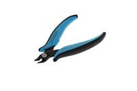 GEDORE 8350-6 Miniatuur elektronische zijsnijtang voor 1,3 mm koperdraad of 1,0 mm middelharde draad, staal, zwart/blauw zwart/blauw