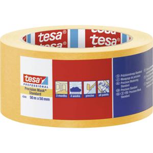 TESA Professional 4344 50 m Maskeertape voor algemeen gebruik Geschikt voor gebruik binnen Geschikt voor buitengebruik Papier Oranje