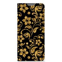 OPPO Find X5 Smart Cover Gouden Bloemen