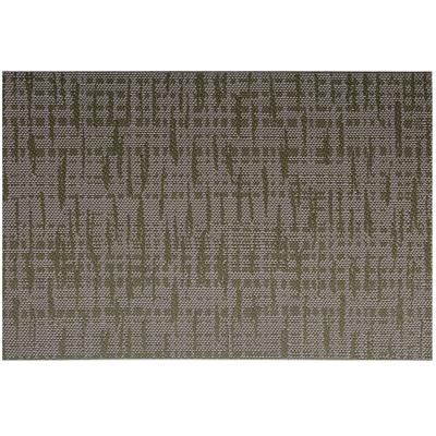 6x Rechthoekige onderzetters/placemats voor borden grijz/roze geweven print 30 x 45 cm - Placemats