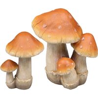 Decoratie paddenstoelen setje met 2x boleet paddenstoelen - herfst thema - thumbnail