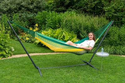Hangmat met Standaard Tweepersoons 'Easy & Mexico' Tropical - Groen - Mexicaanse - 150 kg - Tropilex